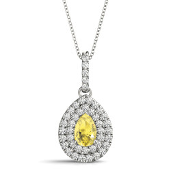 PENDANTS PEAR 6X4 DOUBLE HALO