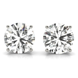 (1/4 CTTW) .12 CT 4 PRONG WIRE EARRINGS