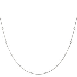 .040 (1.4mm) DIA STATION NECKLACE