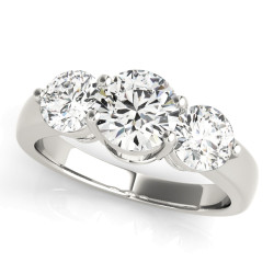 ENGAGEMENT RINGS 3 STONE ROUND