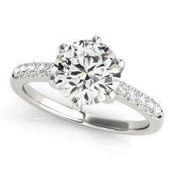ENGAGEMENT RINGS SINGLE ROW PRONG SET
