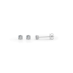 (1/4 CTTW) 1/8CT 4 PRONG WIRE STUD EARRING