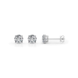 (1.5 CTTW) 3/4CT 4 PRONG WIRE STUD EARRING