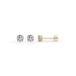 (3/4 CTTW) .37CT 4 PRONG WIRE STUD EARRING