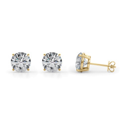 (4 CTTW) 2CT 4 PRONG WIRE STUD EARRING