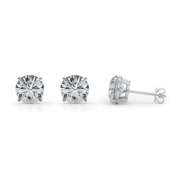 (4 CTTW) 2CT 4 PRONG WIRE STUD EARRING
