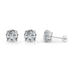 (4 CTTW) 2CT 4 PRONG WIRE STUD EARRING