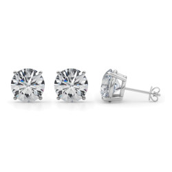 (4 CTTW) 2CT 4 PRONG WIRE STUD EARRING