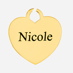 DOUBLE SIDED HEART W/ LOVE ENG