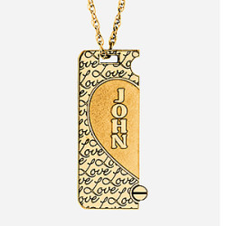 SPLIT RECTANGULAR COUPLES PENDANT