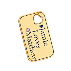 CUT OUT HEART ENGRAVED DOG TAG