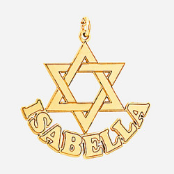 STAR OF DAVID W/ NAME IN BOTTOM