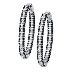 36MM ROUND PAVE BK DIA WHITE